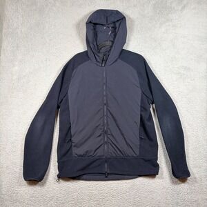 Hill City Thermal Light Hooded Fleece Full Zip Hooded Jacket Outerwear Mens L